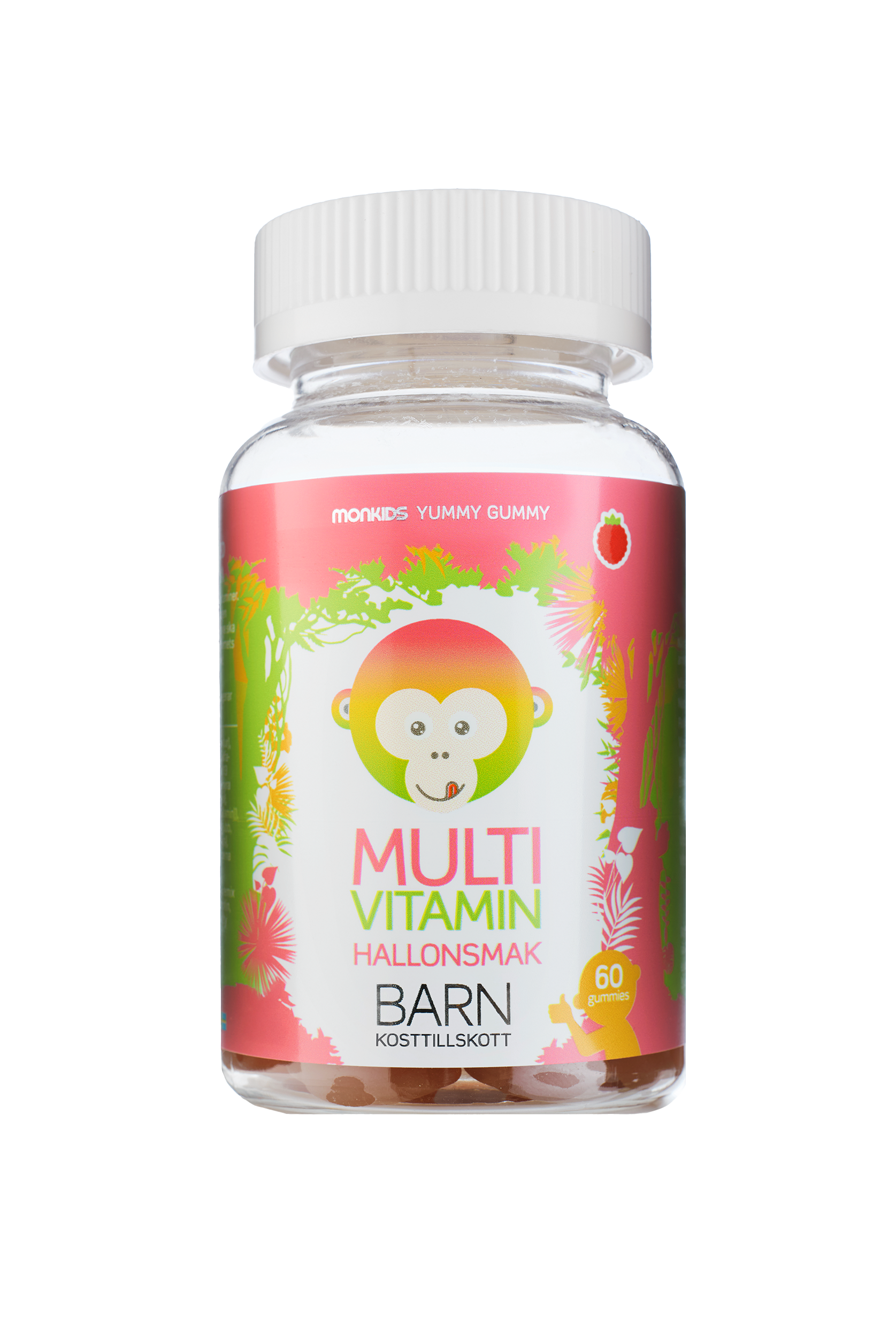 Monkids Multivitamin raspberry retail jar